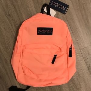 NWT Jansport Superbreak Backpack Coral Orange